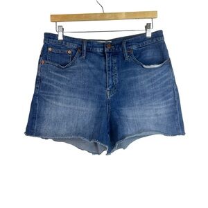 Madewell Women’s Medium Wash Cut Off Denim Jean Shorts High Rise Size 31